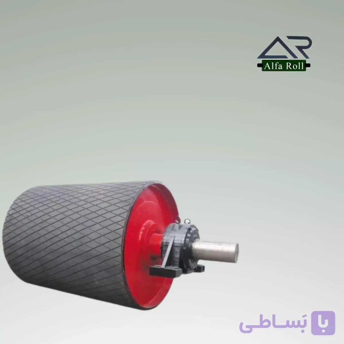 غلطک و درام نوار نقاله با روکش لاستیکی و فلزی| مقاوم ، ضدسایش و صنعتی — تصویر 1