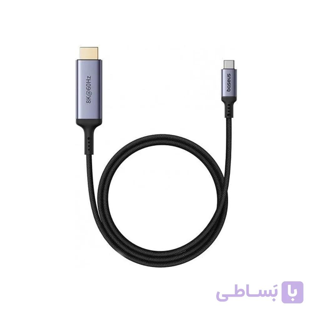 کابل تایپ سی به اچ دی ام آی بیسوس Baseus BS-OH064 HDMI C 8K Ultra Clarity — تصویر 1