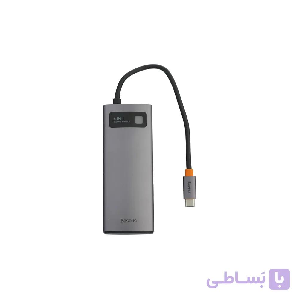 هاب 6 پورت بیسوس Baseus BS-OH042 Hub Type-C 6IN1 — تصویر 1