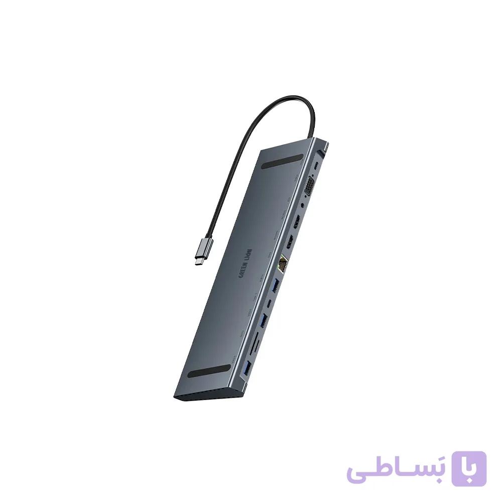 هاب 12 کاره گرین لاین مدل GREEN LION GN12N1CHUB USB-C HUB — تصویر 1