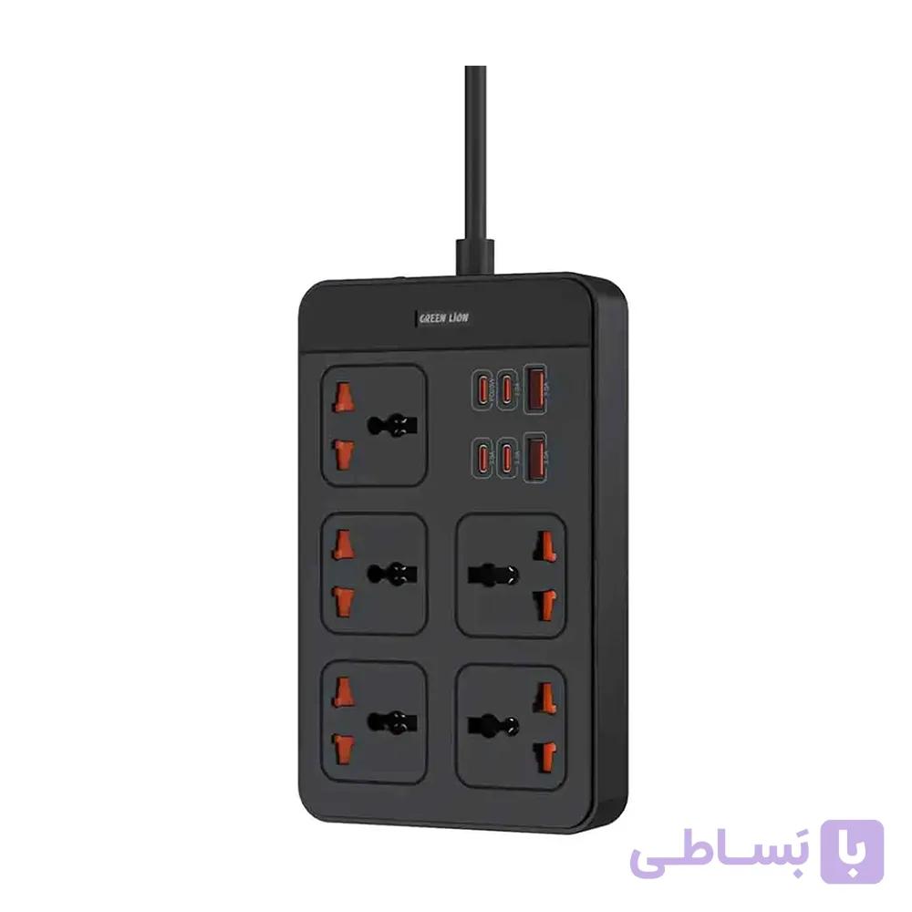 چند راهی برق گرین لاین Green Lion GNGS500PS Power Ssocket GS500 20W — تصویر 1