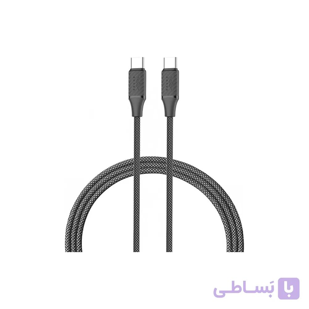 کابل شارژ تایپ سی به تایپ سی بریو Brave BDC-46 C To C Braided Cable — تصویر 1