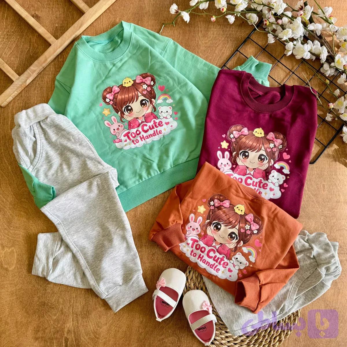 بلوز شلوار دختر و جوجه Too Cute سایز 45،50 کد 7080 — تصویر 1