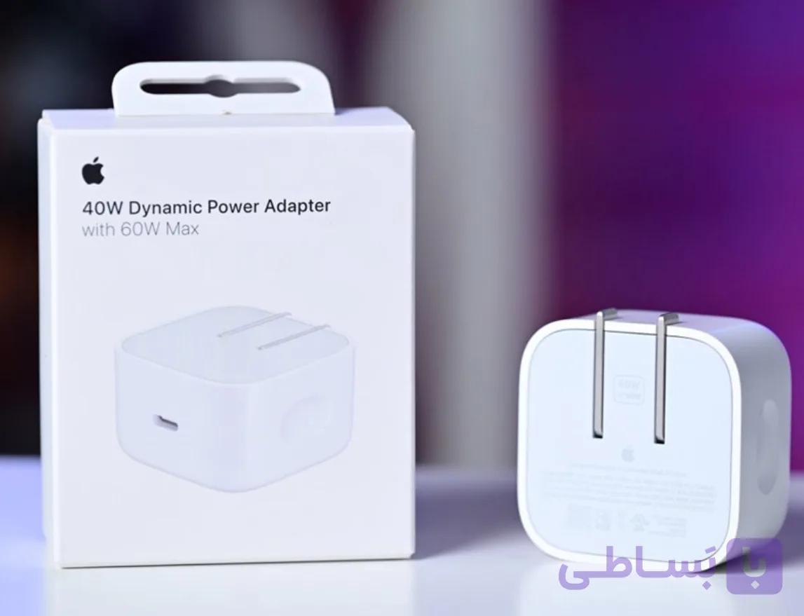 آداپتور شارژ ۴۰ وات اصلی آیفون ۱۶ پرو مکس و ۱۷ پرومکس — تصویر 1
