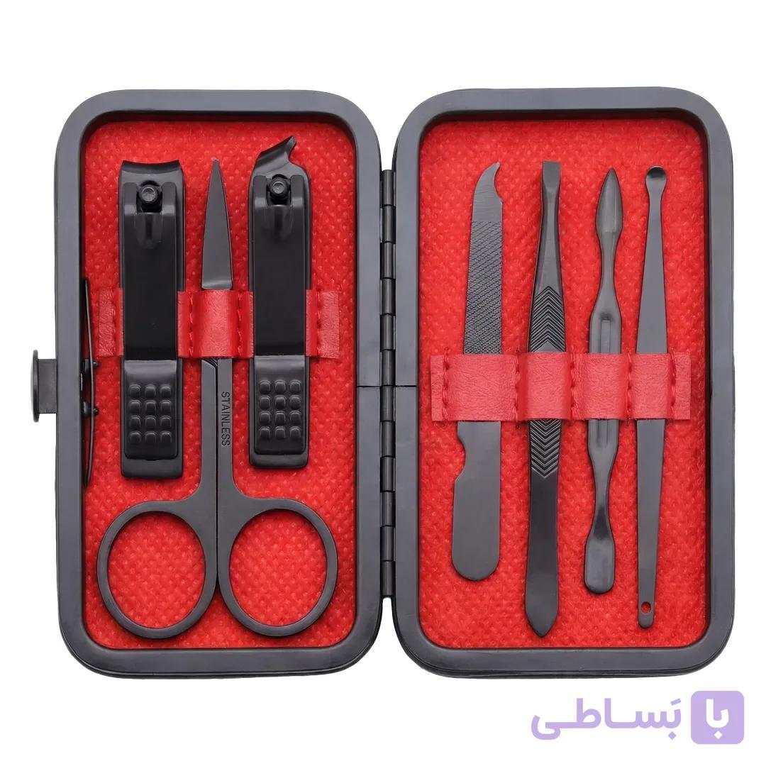 ست مانیکور ۷ کاره گرین لاین مدل GN7IN1MANBK با کیف چرمی — تصویر 1
