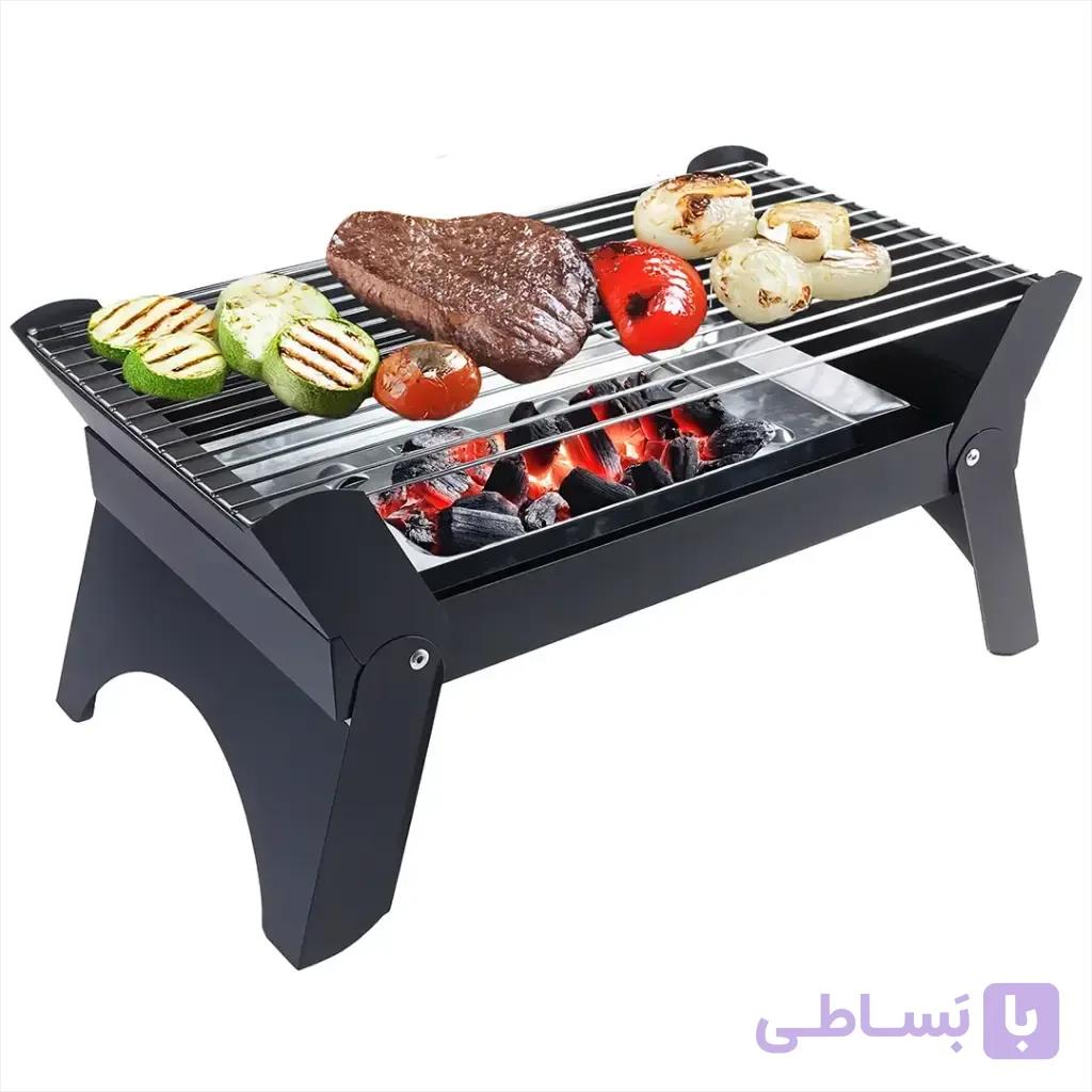 باربیکیو ذغالی گرین لاین مدل GNQDRBBQSTBK تاشو — تصویر 1