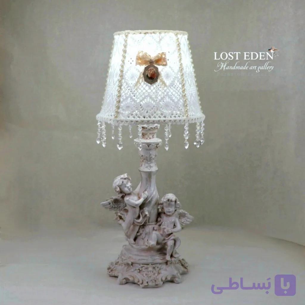 آباژور دستساز گیپوری گلدوزی شده طرح فرشته سایز کوچک