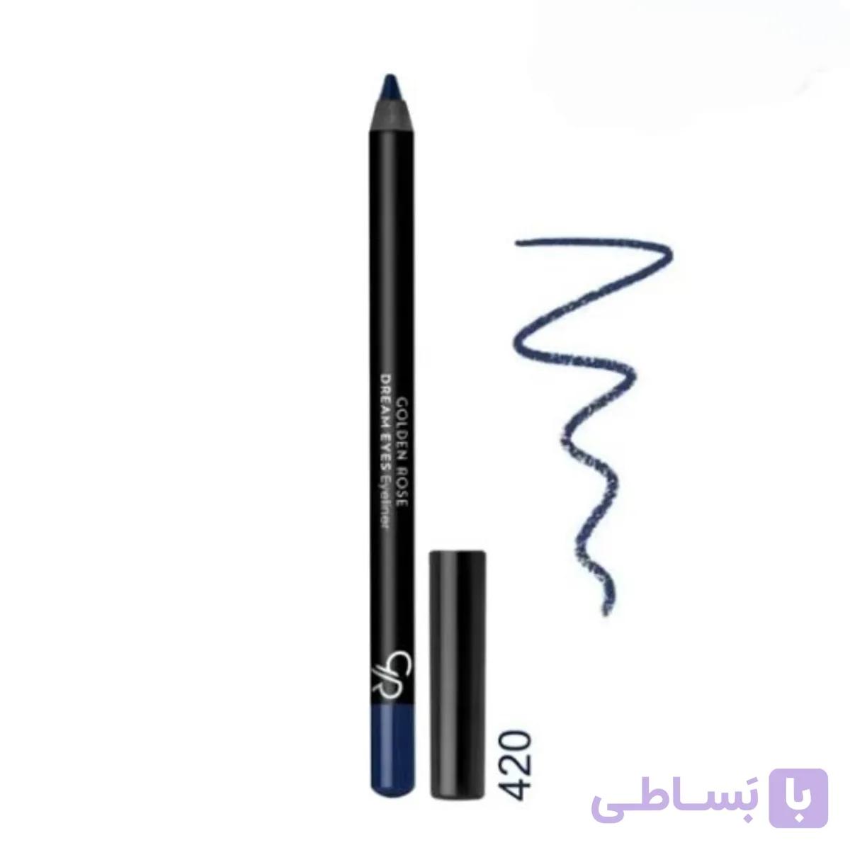 مداد چشم آبی شاین دار گلدن رز — تصویر 1