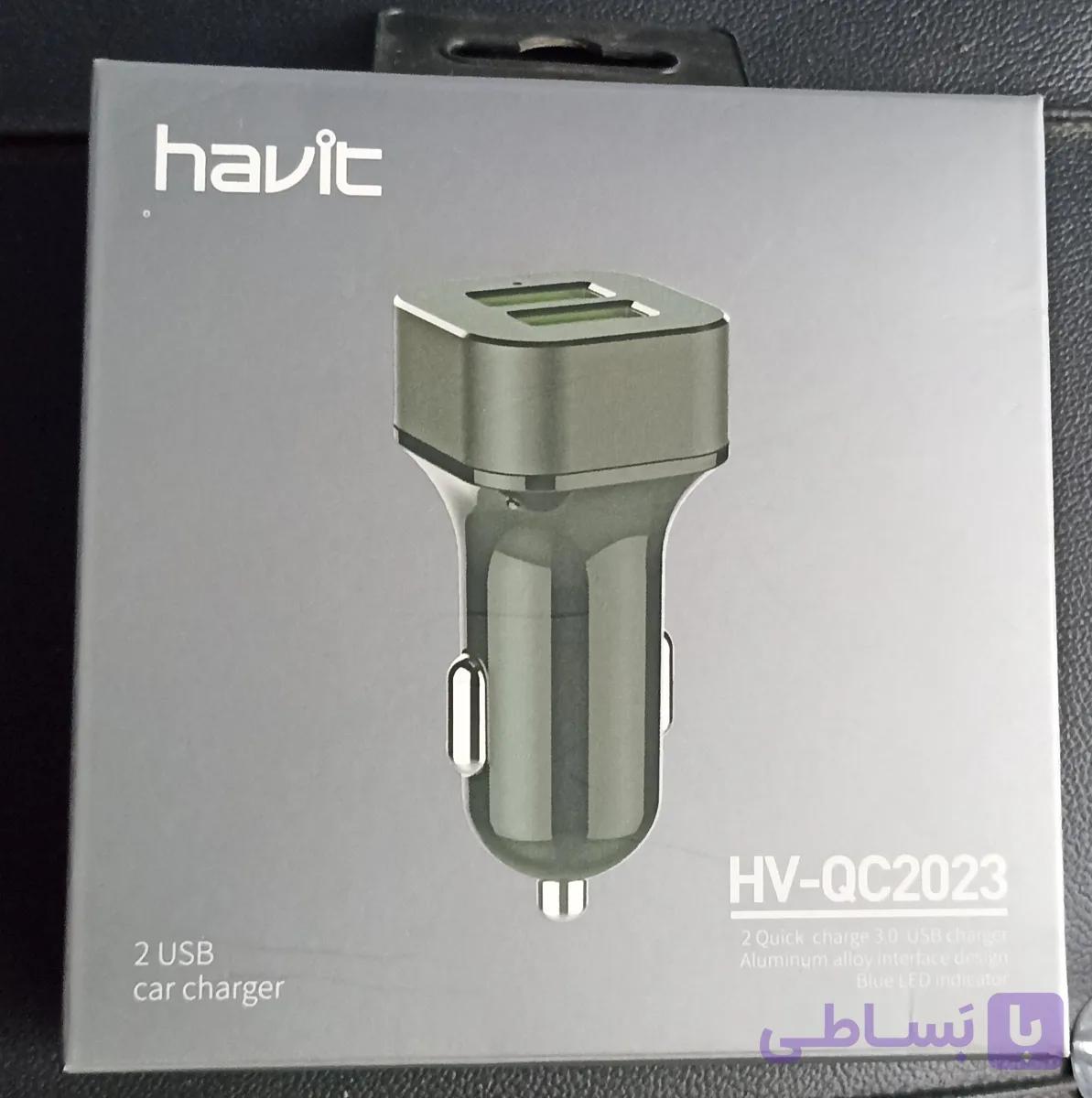شارژر فندکی Havit HV-QC دو پورت USB 18W