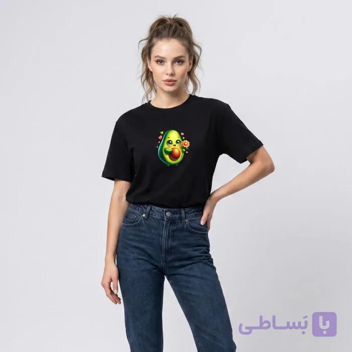 تی شرت آستین کوتاه زنانه مدل آووکادو — تصویر 1
