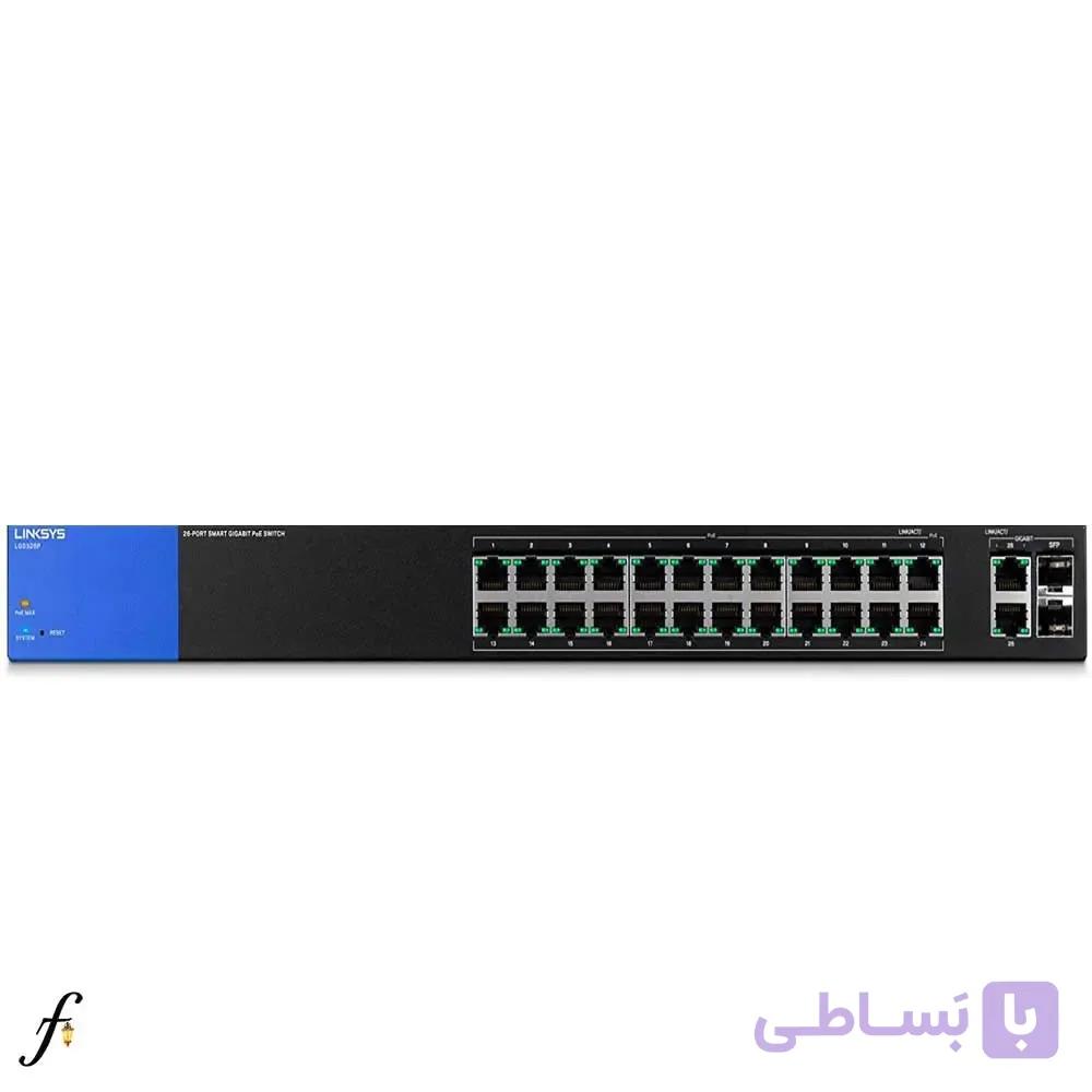 سوئیچ شبکه 24 پورت +PoE لینکسیس مدل LGS326P — تصویر 1