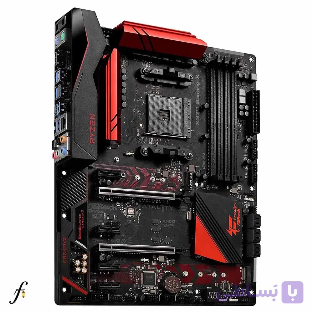 مادربرد کامپیوتر ازراک مدل Fatal1ty X370 K4 گیمینگ با سوکت AM4/AMD — تصویر 1