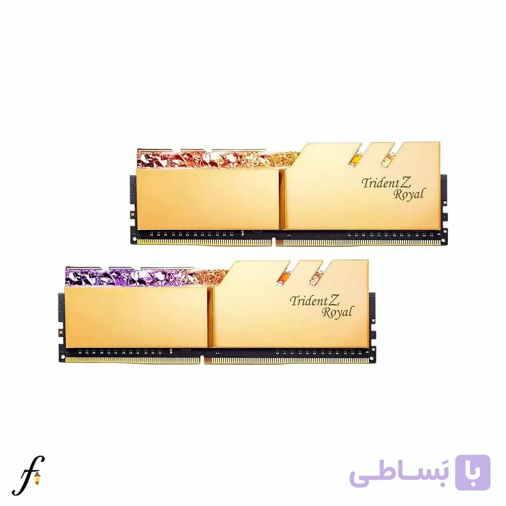 رم کامپیوتر DDR4 جی اسکیل مدل Trident Z Royal Gold 64GB چهار کانال — تصویر 1