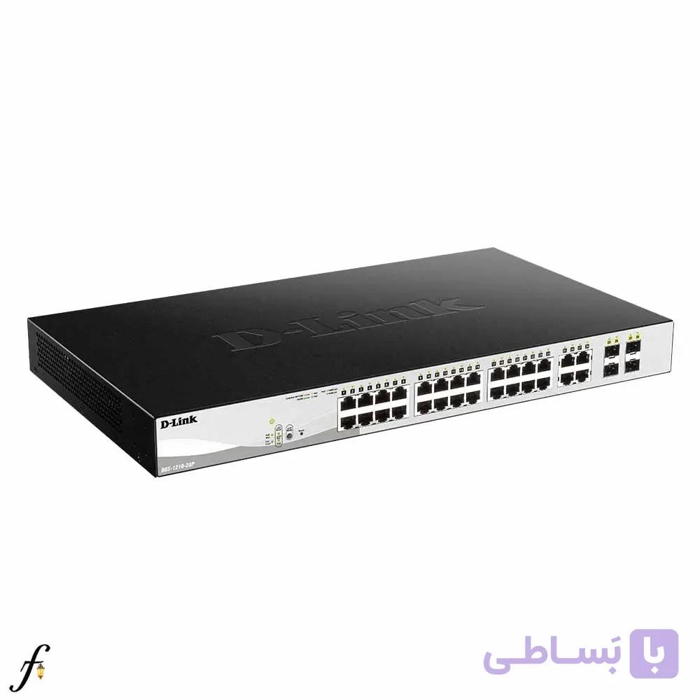 سوئیچ شبکه دی لینک مدل DGS-1210-28P با 24 پورت POE — تصویر 1