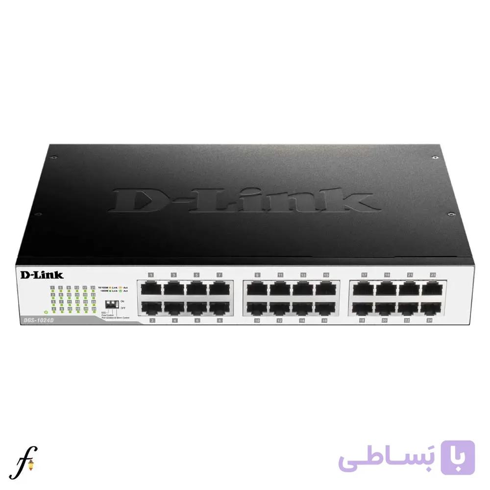 سوئیچ شبکه دی لینک مدل DGS-1024D با 24 پورت گیگابیتی — تصویر 1