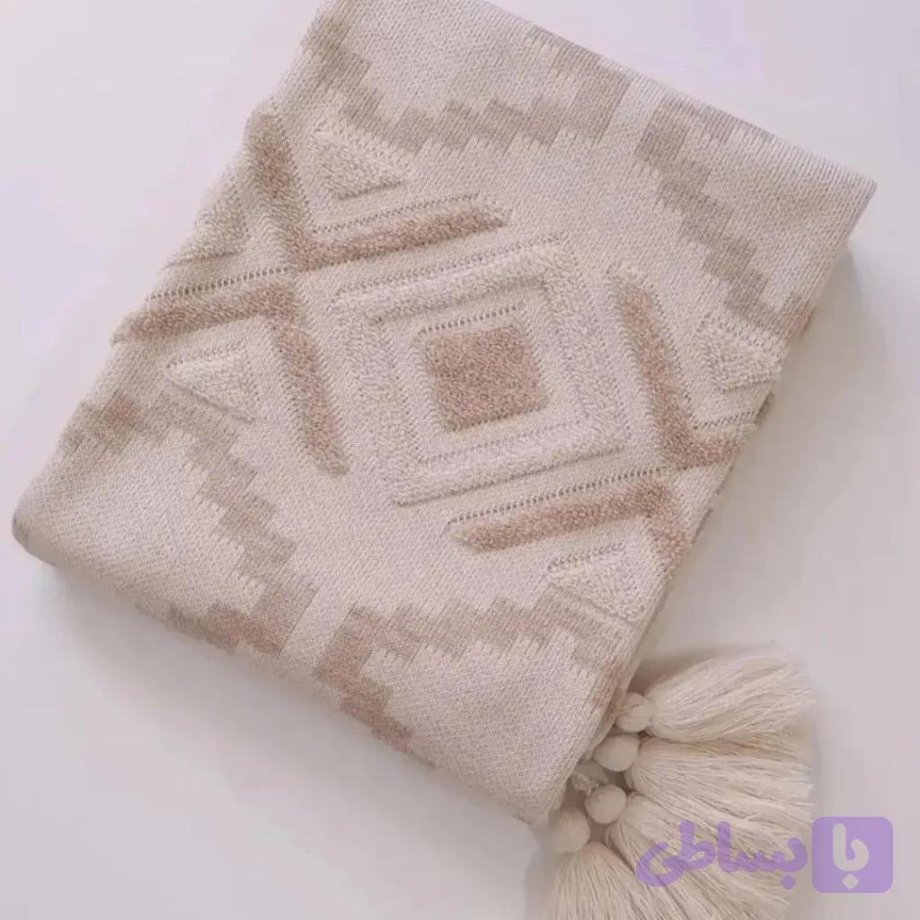 شال مبل پانچ (رنگ استخوانی)