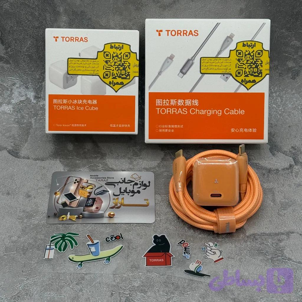 شارژر آداپتور و کابل TORRAS مخصوص iPhone 17 pro/ max توان 45 وات — تصویر 1