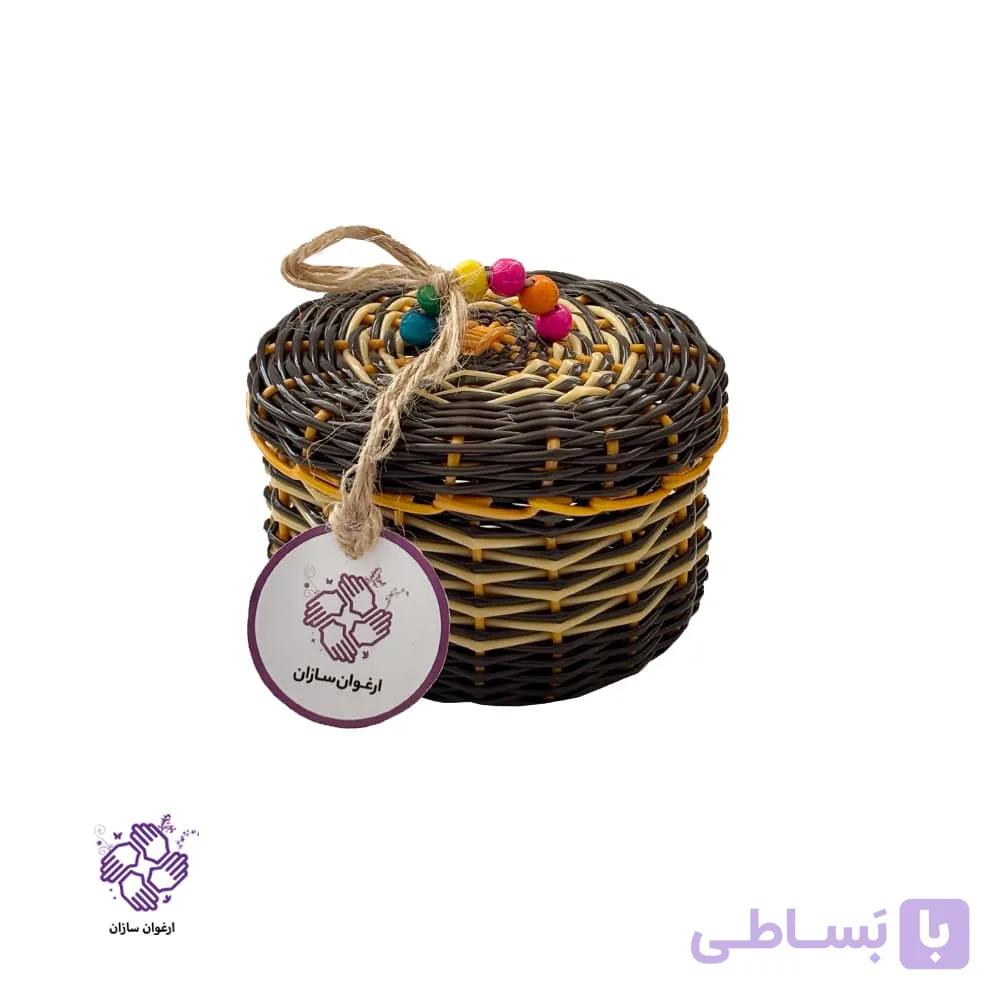سبد حصیربافی مدل هلو ارغوان سازان — تصویر 1
