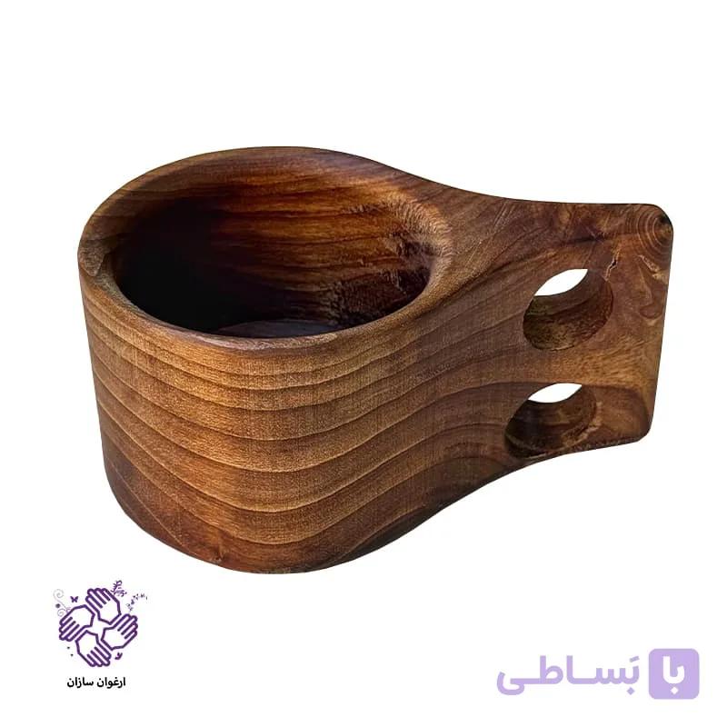 فنجان چوبی ارغوان سازان مدل کوکسا — تصویر 1