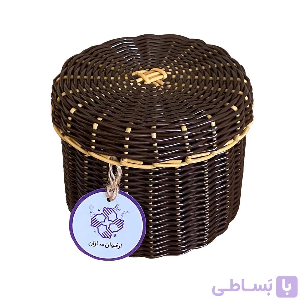 سبد نگهدارنده حصیر بافی ارغوان سازان مدل هورا — تصویر 1
