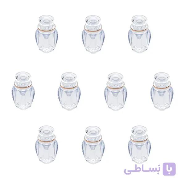 ظرف زعفران طرح گوهر (نقلی) بسته 10 عدد — تصویر 1