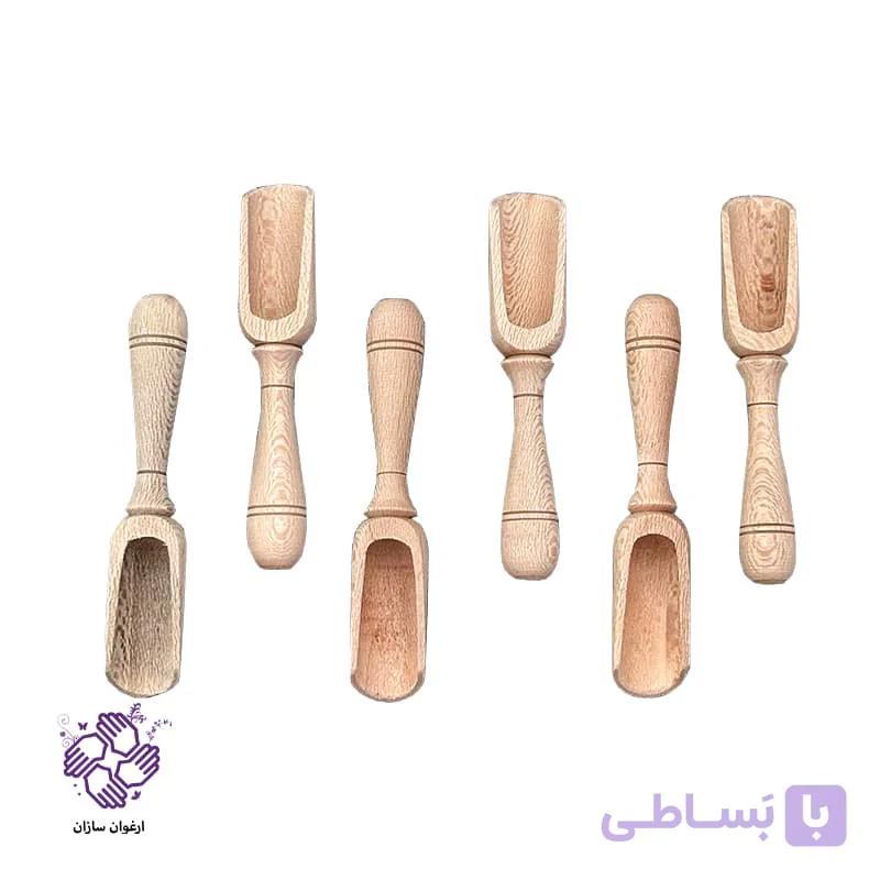 قاشق ادویه چوبی مدل دارچین ارغوان سازان مجموعه6 عددی — تصویر 1