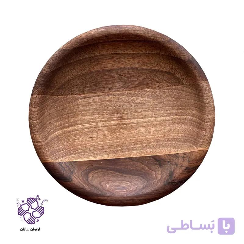 بشقاب چوبی ارغوان سازان مدل چوبینه کد02 — تصویر 1