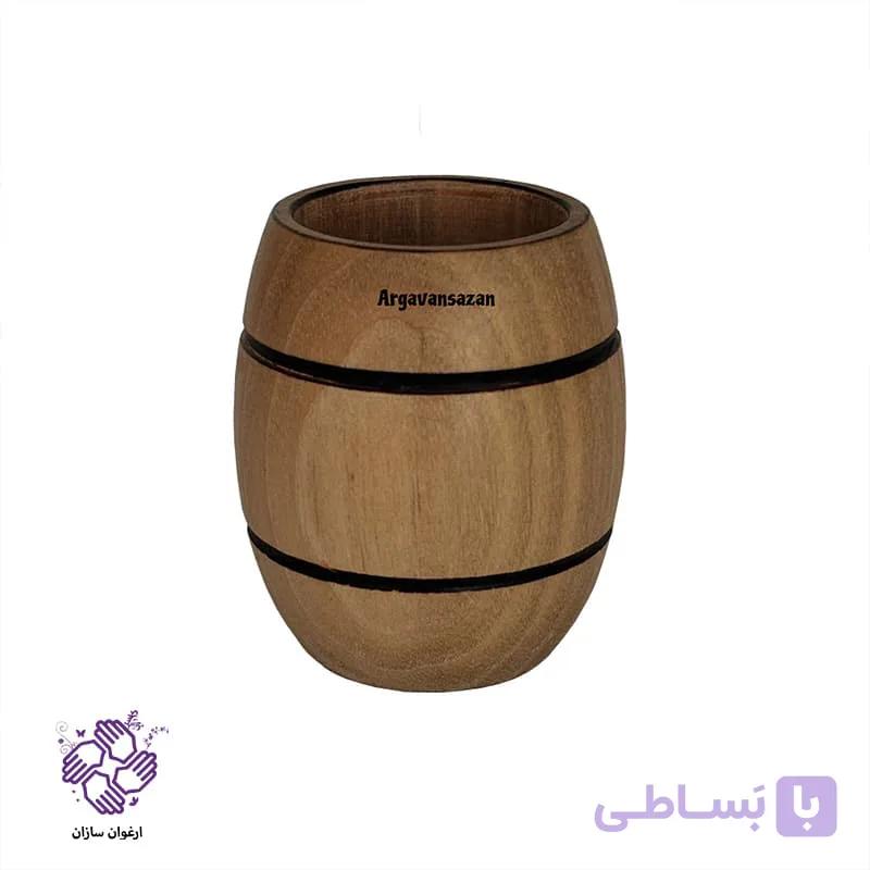 فنجان چوبی ارغوان سازان مدل دلند — تصویر 1