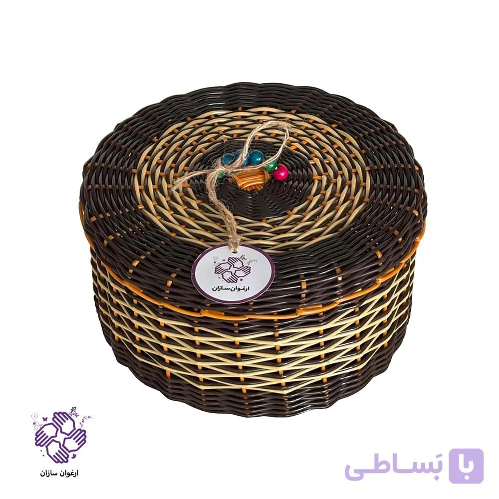 سبد نگهدارنده حصیربافی ارغوان سازان مدل کوک — تصویر 1