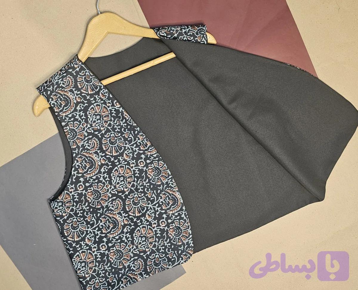 وست دو رو زنانه پرفام شانتون کنفی نقش دار طرح پیچک — تصویر 1