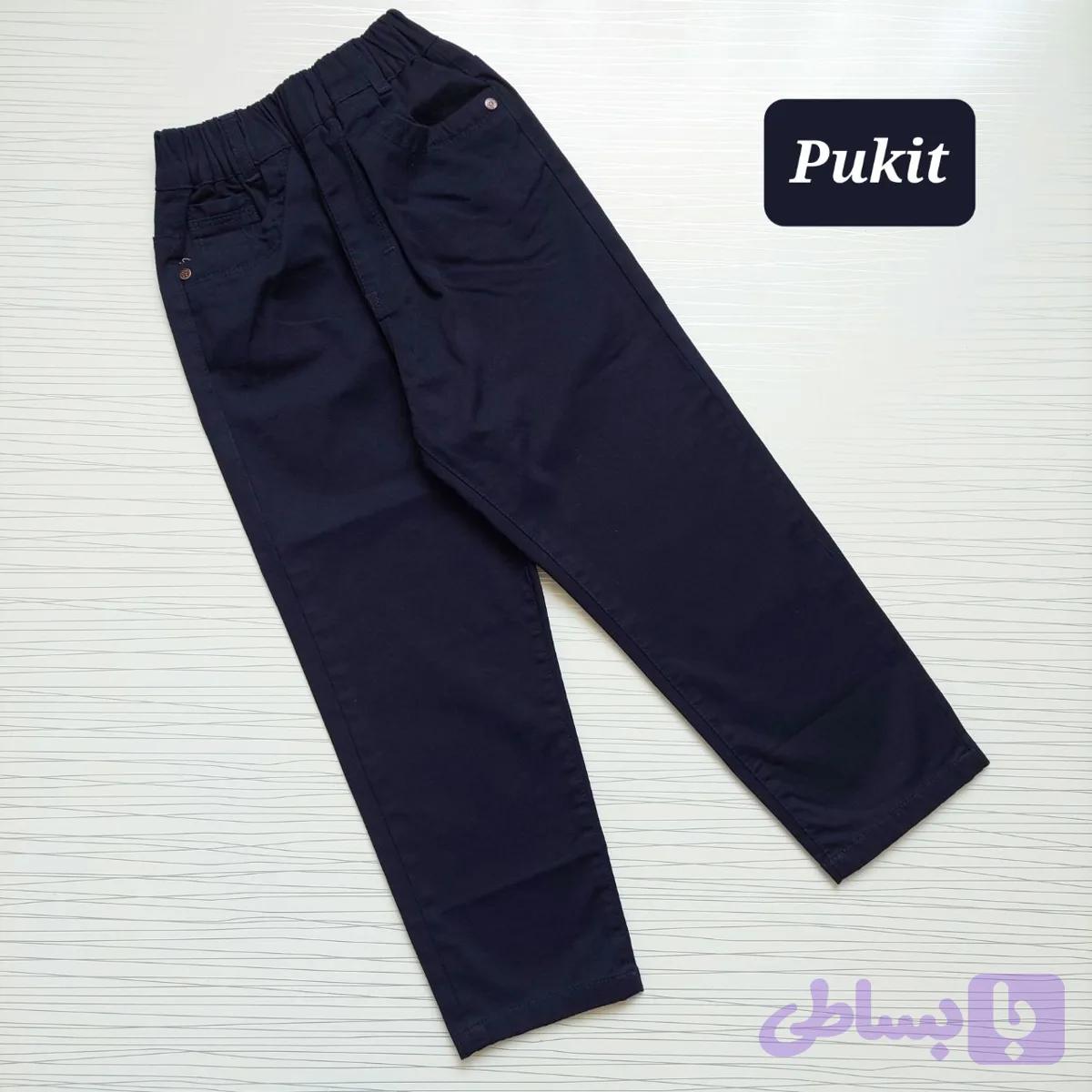 شلوار کتان کمرکش آنیت(4 تا 16 سال) — تصویر 1