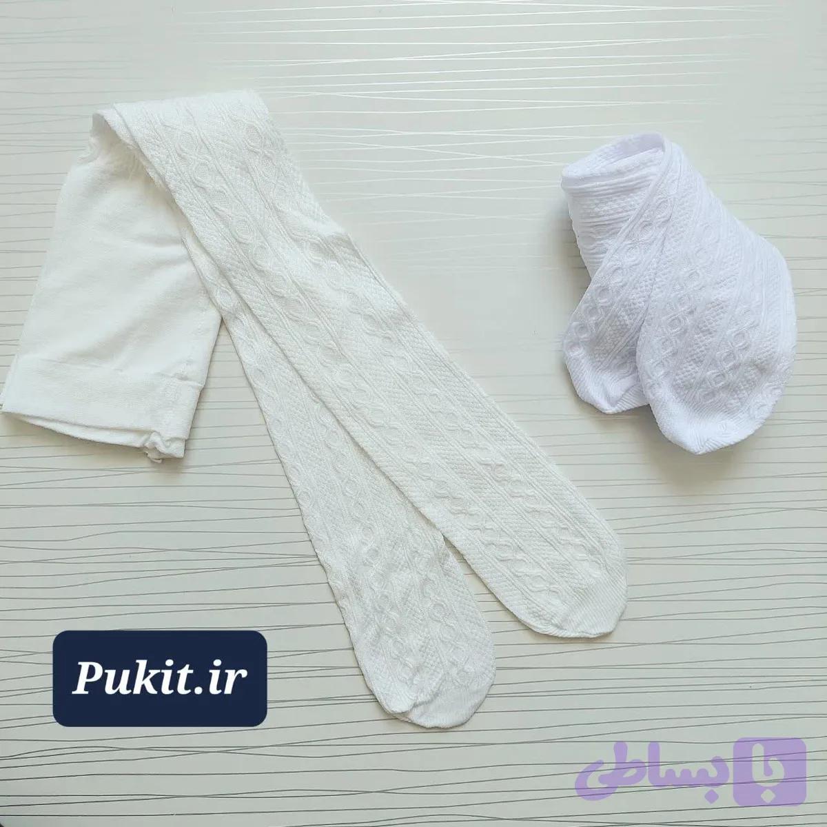 جوراب شلواری دخترانه طرح زنجیری (2 تا 10سال) — تصویر 1