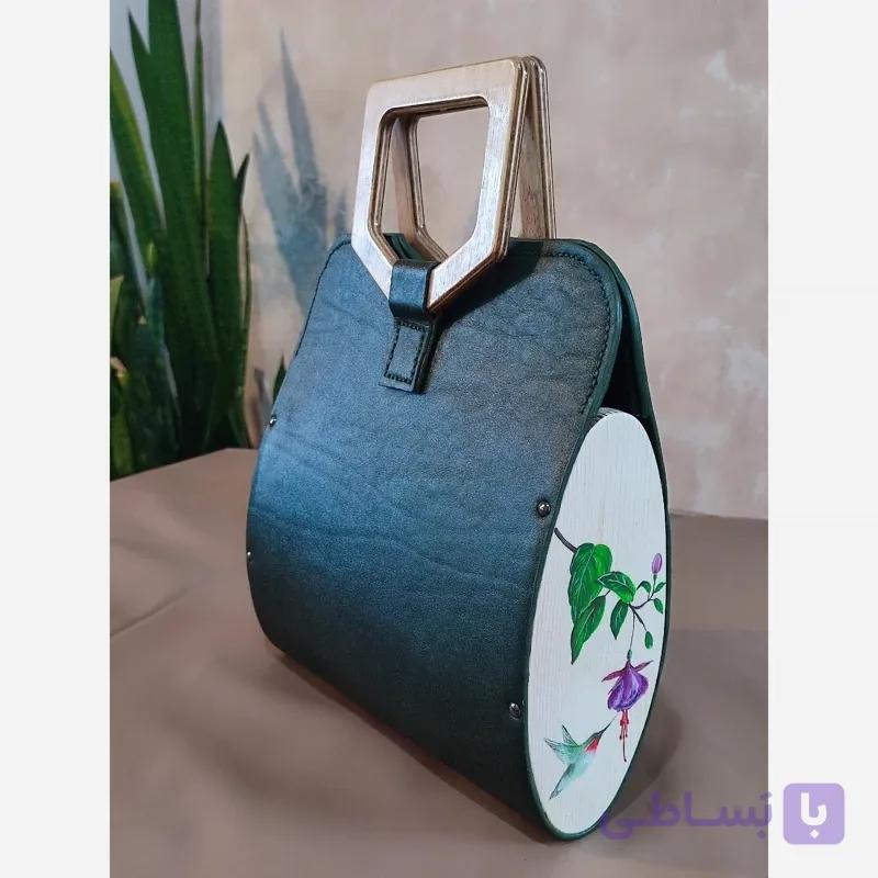 کیف دسته چوبی طرح پرواز