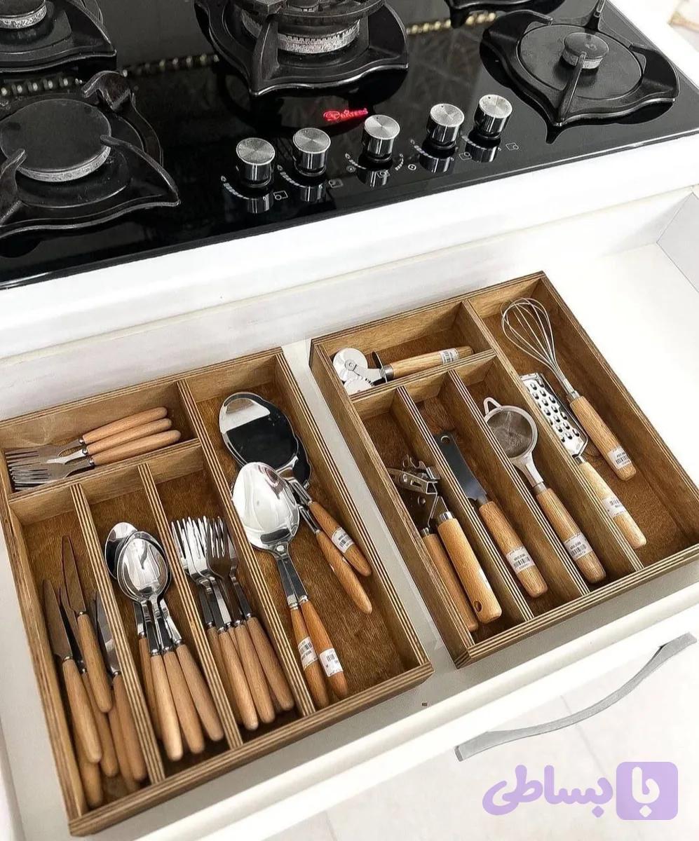 جاقاشقی چوبی داخل کابینتی ۵خانه چوب روس