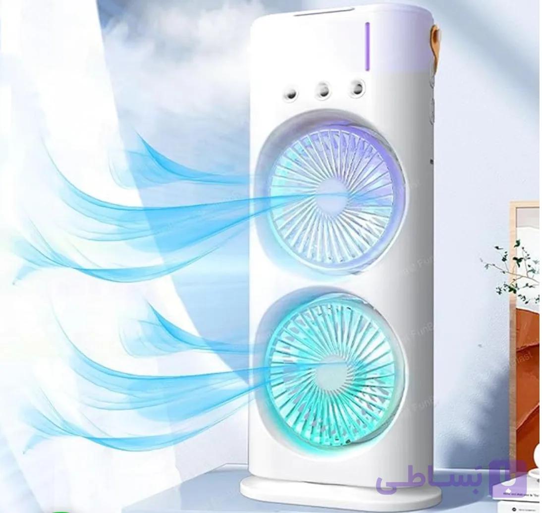 پنکه رومیزی قابل حمل با اسپری مه دوگانه (مدل شارژی USB)