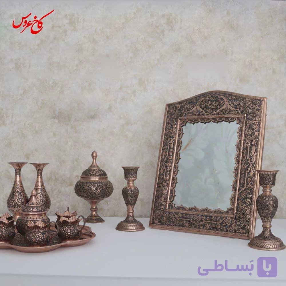 اینه شمعدان مسی مدل تابش 45 — تصویر 1