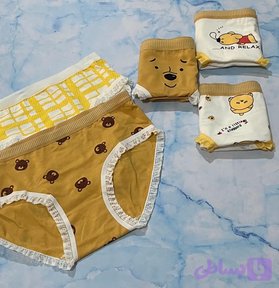 شورت نخ پنبه عروسکی پو