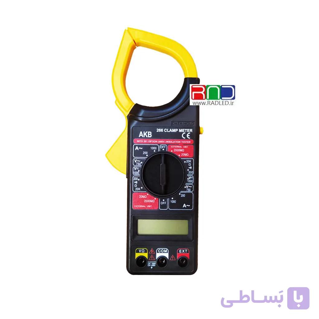 مولتی متر کلمپ آمپر متر دیجیتال مدل DT266 برند AKB — تصویر 1