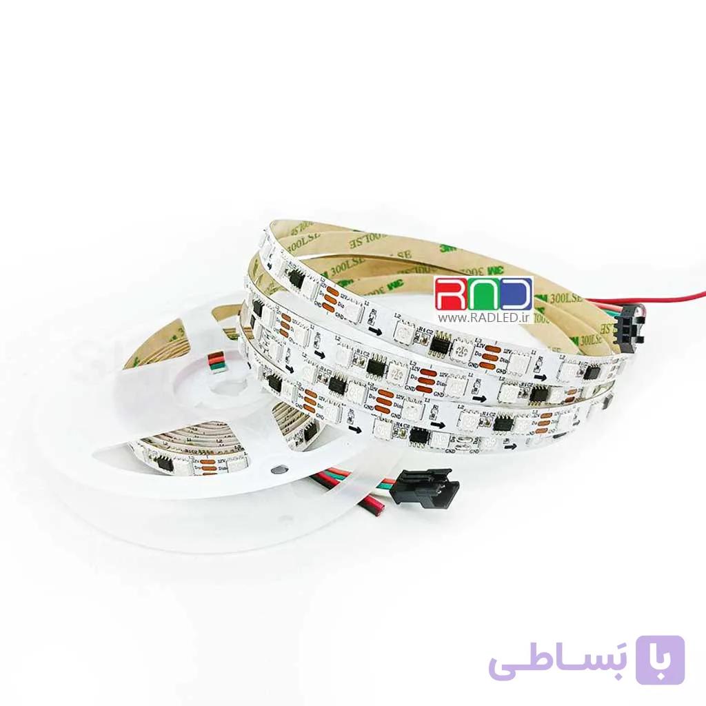 ریسه ال ای دی RGB نواری 12 ولت IC دار مدل WS2811 — تصویر 1