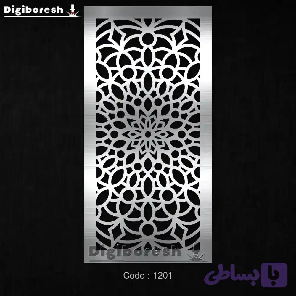 فایل DXF پنل دکوراتیو فلزی مدرن، هندسی و انتزاعی کد 1201 — تصویر 1
