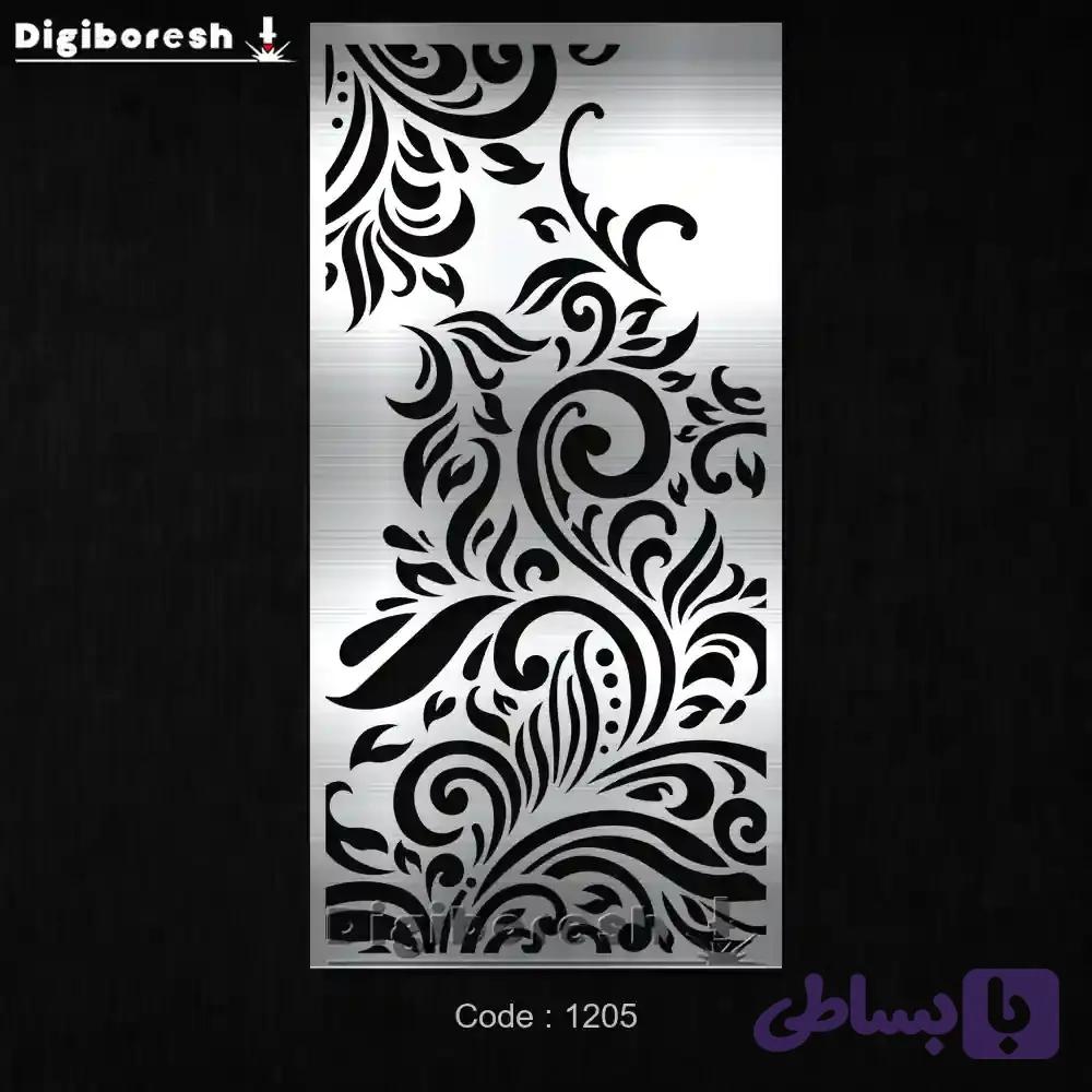 فایل DXF پنل دکوراتیو فلزی گل، بوته و نقوش تزئینی کد 1205 — تصویر 1