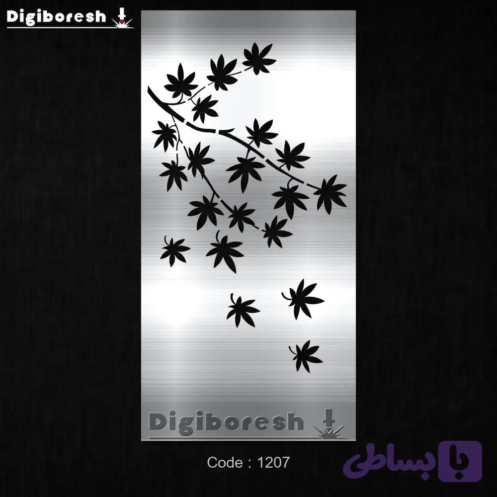 فایل DXF پنل دکوراتیو فلزی گل، بوته و نقوش تزئینی کد 1207 — تصویر 1