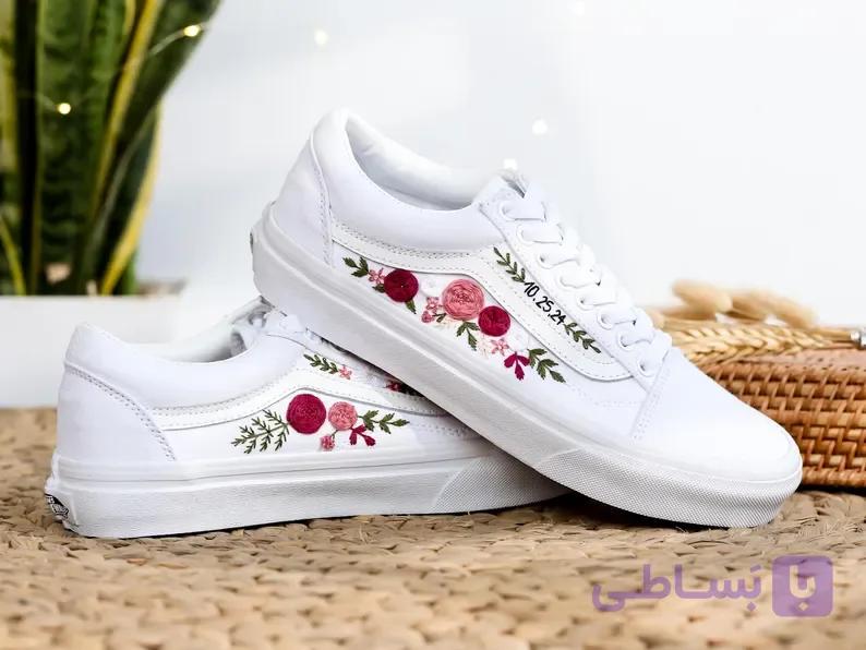 کفش آل‌استار یا کانورس ساقدار گلدوزی‌شده بادست
