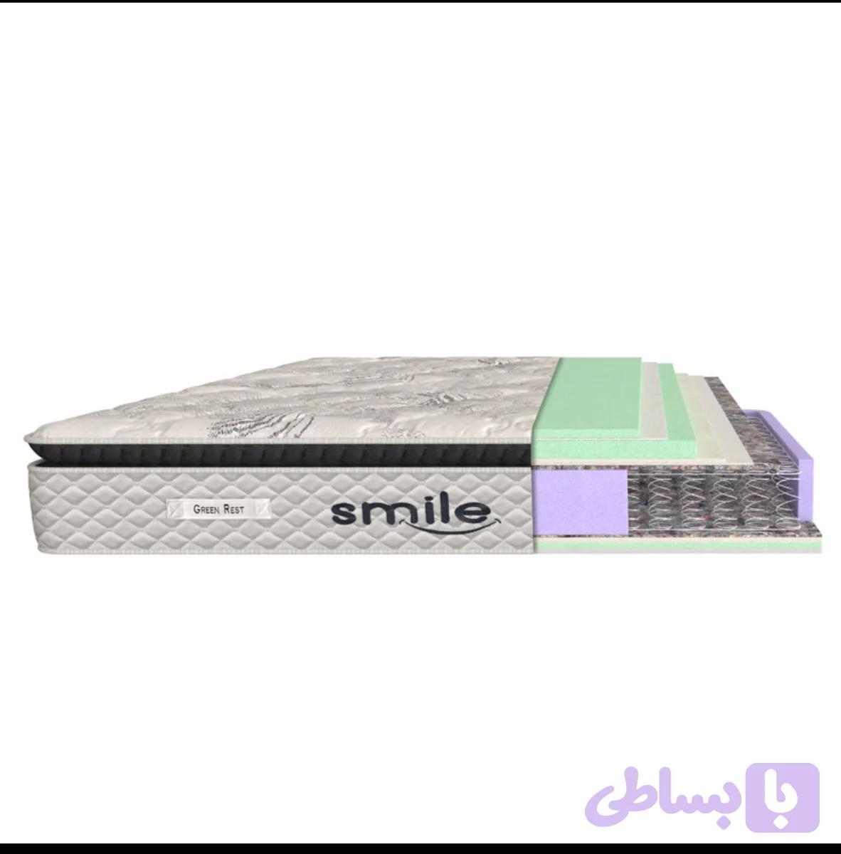 تشک طبی فنری اسمایل پد دار تک نفره٩٠