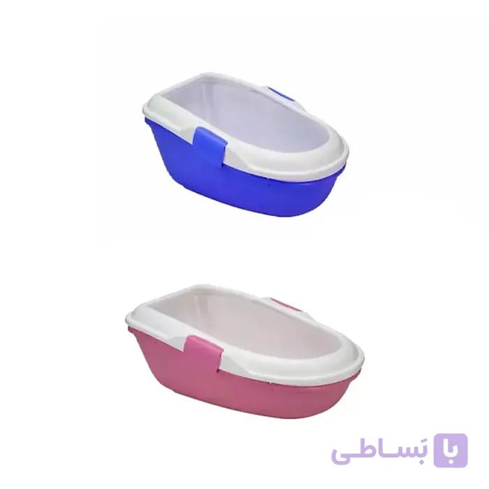 ظرف خاک گربه زاریکس ۳ لگن (لبه‌دار و الک‌دار) زاریکس — تصویر 1