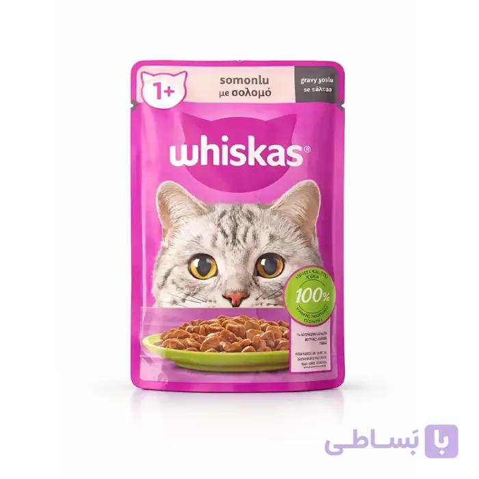 پوچ گربه بالغ ویسکاس مدل Purrfectly طعم ماهی تن و سالمون در ژله (۸۵ گرم) — تصویر 1