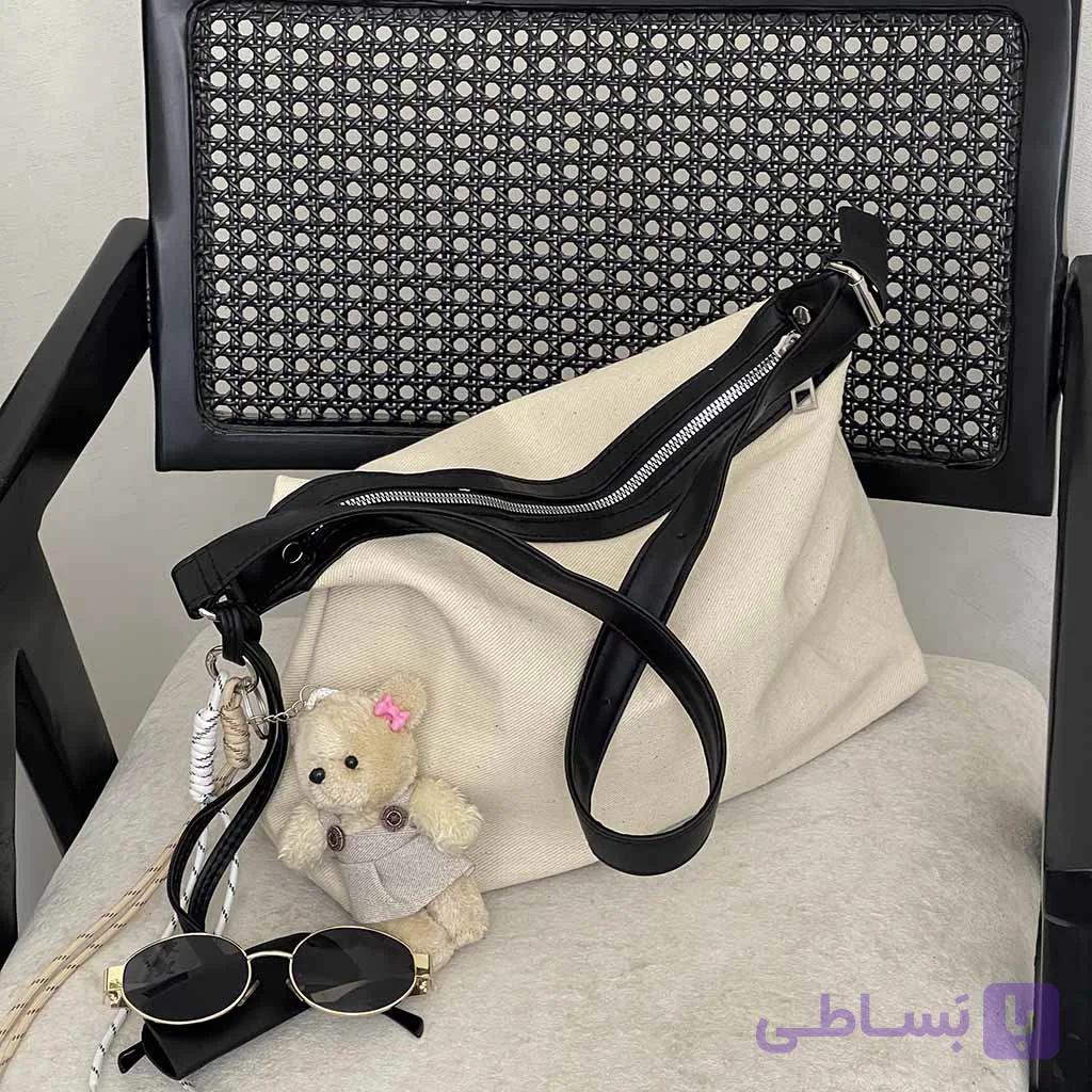 کیف دوشی کتان گلایل — تصویر 1