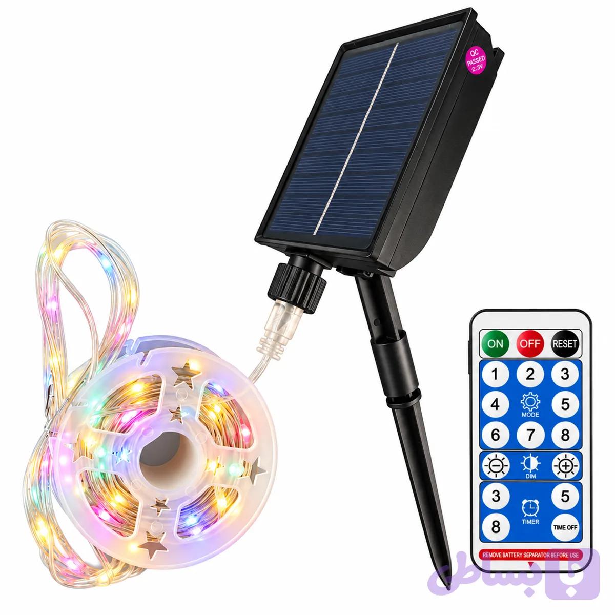ریسه ال ای دی خورشیدی لومیز مدل RGB-5M طول 5 متر با ریموت کنترل — تصویر 1