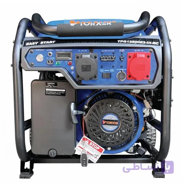 موتور برق بنزینی ۱۰ کیلووات تکفاز سه فاز تورکسر مدل TPG12500E2IIIRC ریموت‌دار — تصویر 1