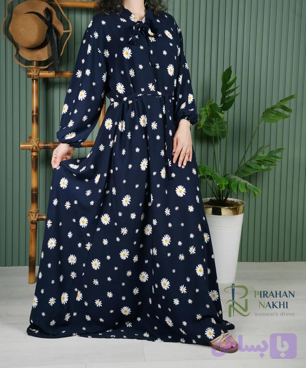 پیراهن کلوش نخ بابونه R7732 — تصویر 1